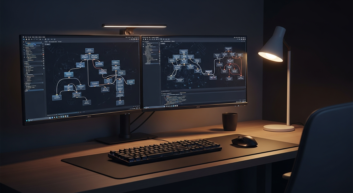 Close-up of a complex circuit board with glowing lights, symbolizing advanced AI architecture.